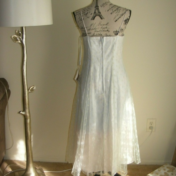 Zum Zum Niki Livas White Glitter Pastel Ombre Prom Dress 90s Y2K - Picture 5 of 17